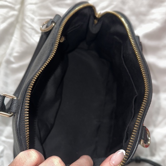 Black Coach Sierra Crossgrain Leather Satchel Handbag - Picture 4 of 4